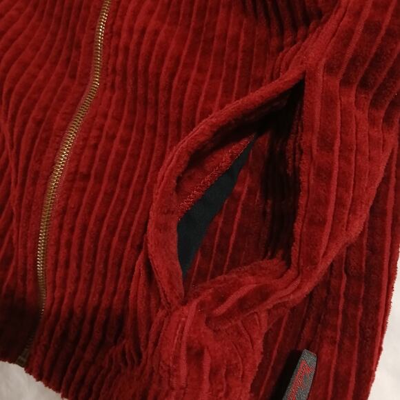 Woolrich Women's Large Cranberry Full-Zip 100% Wide Corduroy Jacket Pockets - Picture 5 of 14